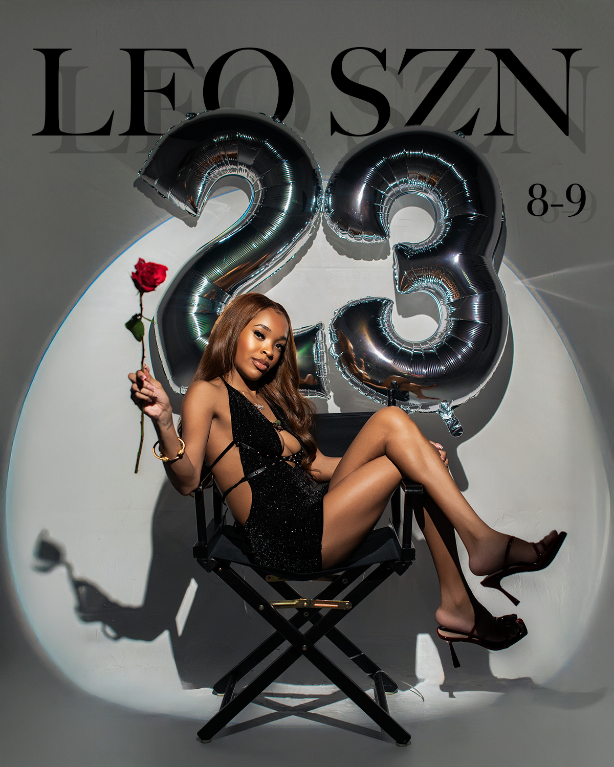Leo SZN 23 birthday magazine cover portrait